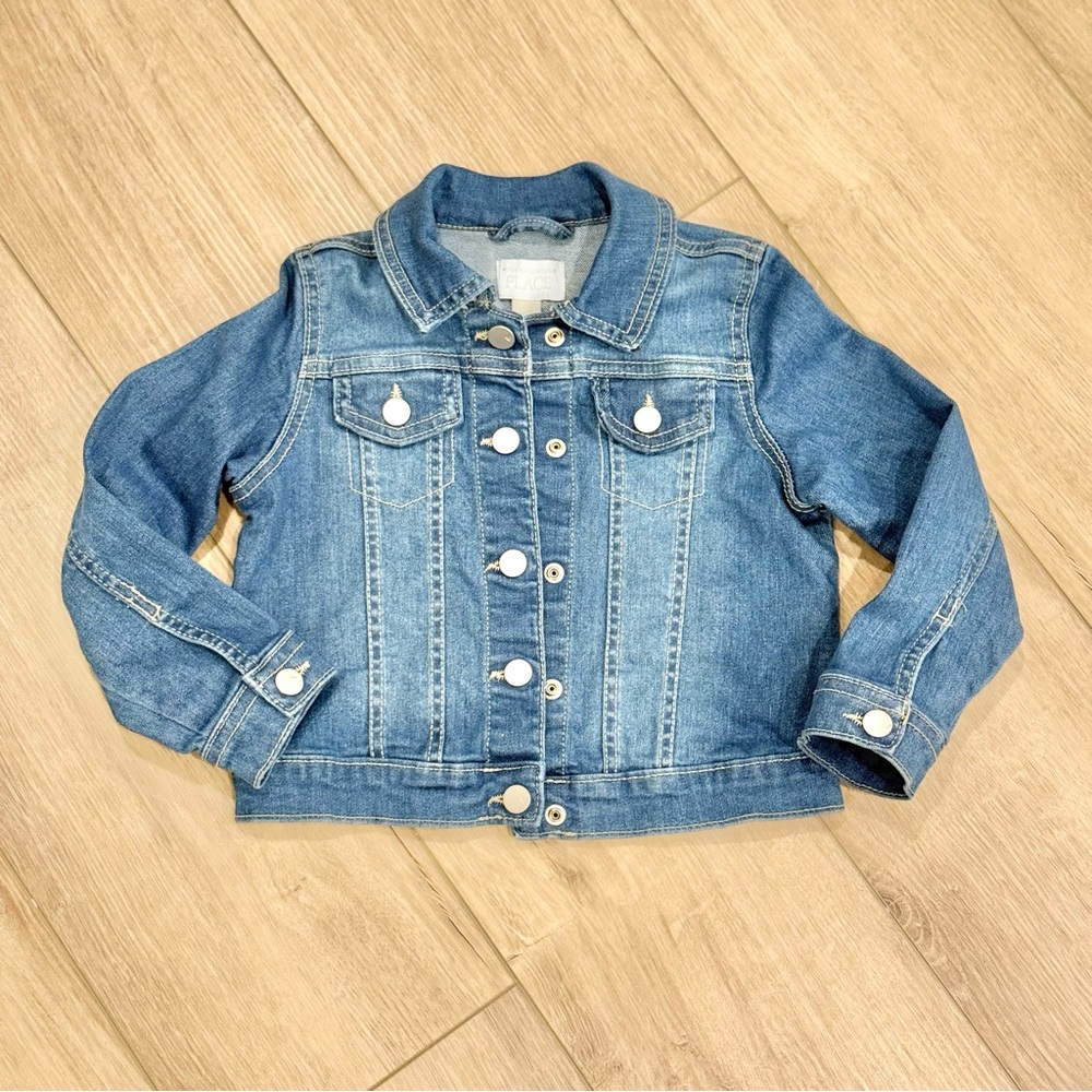 Girls Denim Jacket Size 4T- Dark Wash - The Children's Place